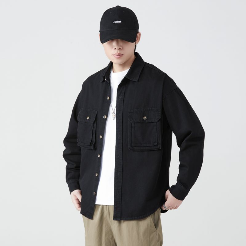 Pure Cotton Tooling Shirts Men - Mens Fashion Denim Jacket avis et prix