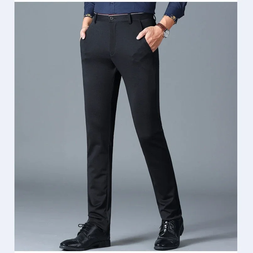 Casual Suit Pants Stretch Men' - Formal Trouser Stretch avis et prix