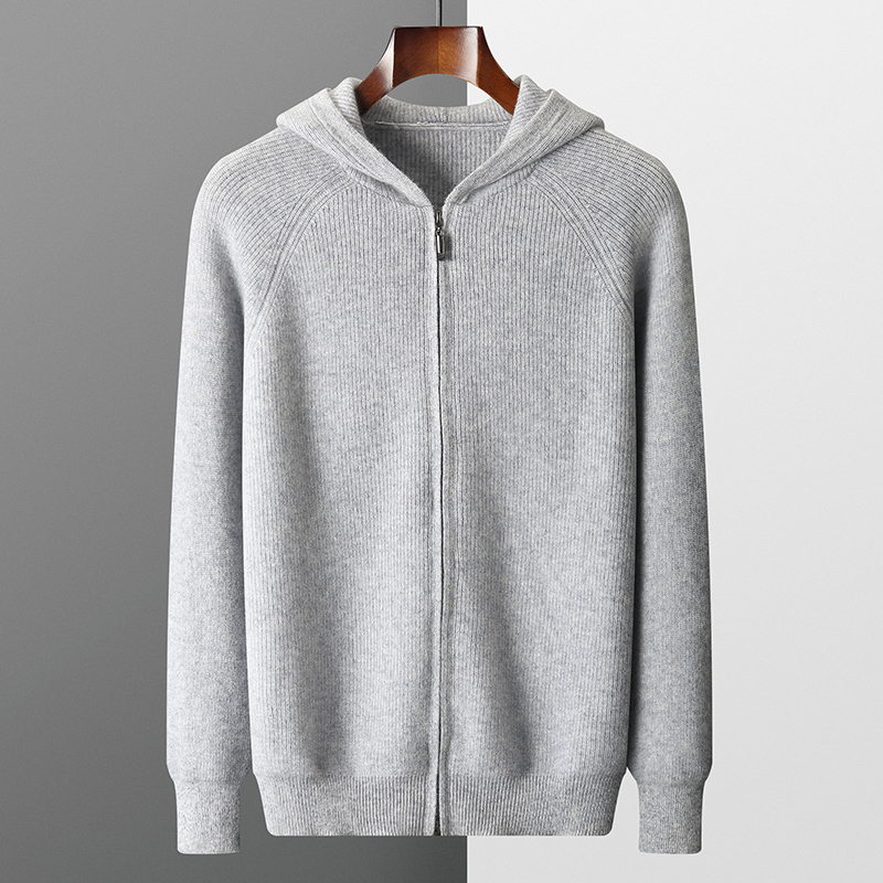 Autumn and winter 100% pure ca - Men'S Fashion Zip Sweater avis et prix