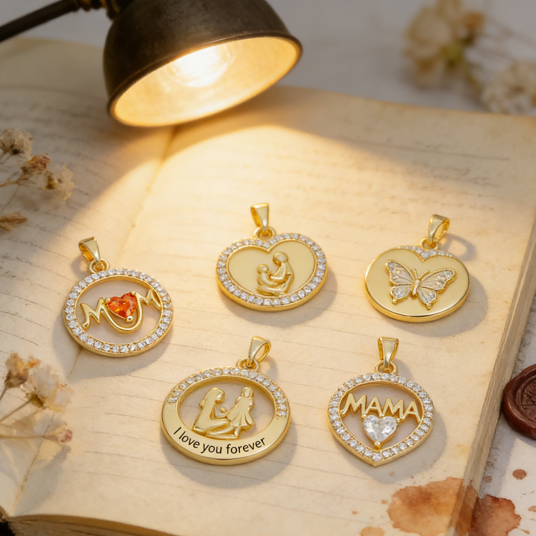 2Pcs Pendants Brass Mom Mother - Men'S Fashion Jewelry Bracelets avis et prix