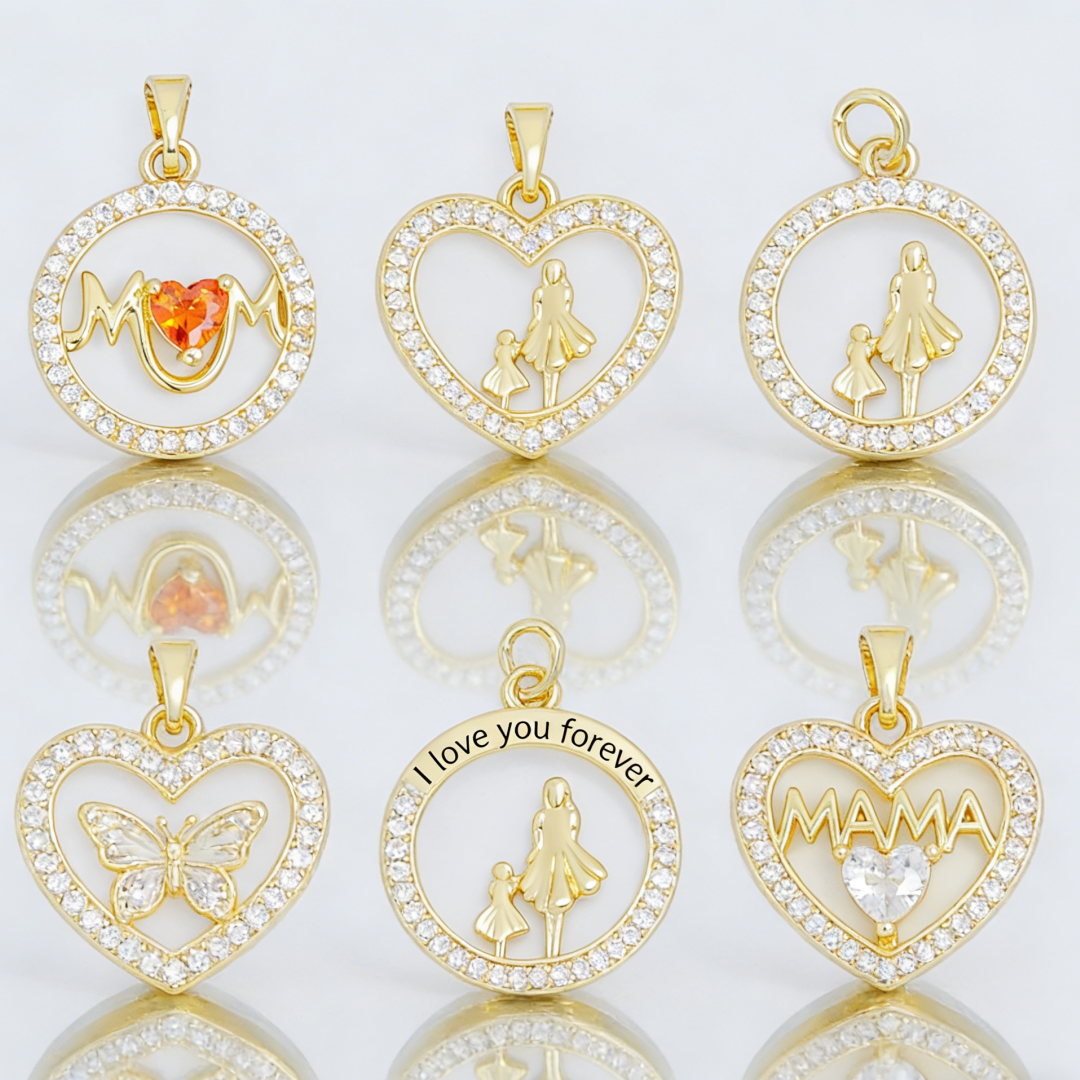 2Pcs Pendants Brass Mom Mother - Men'S Fashion Jewelry Bracelets avis et prix
