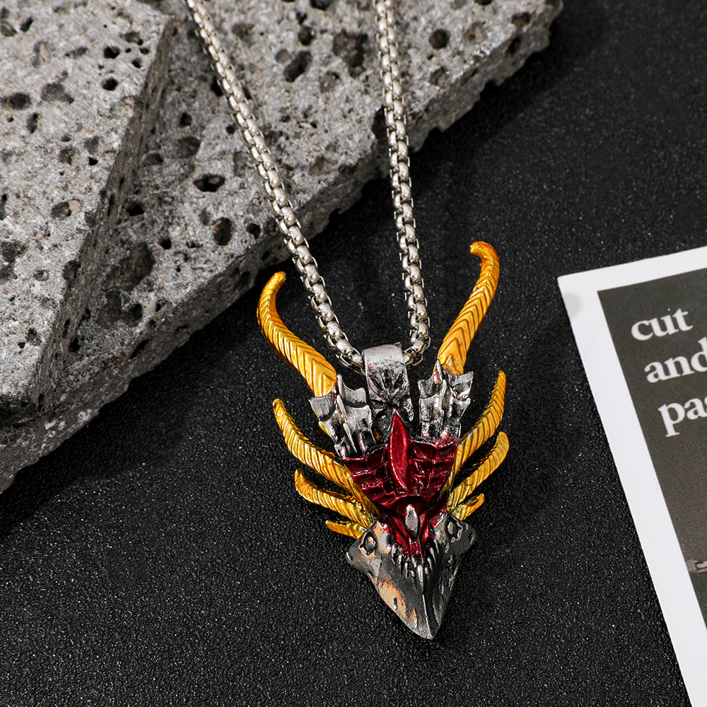 Retro Hip-Hop Evil Dragon Head - Mens Fashion Show avis et prix