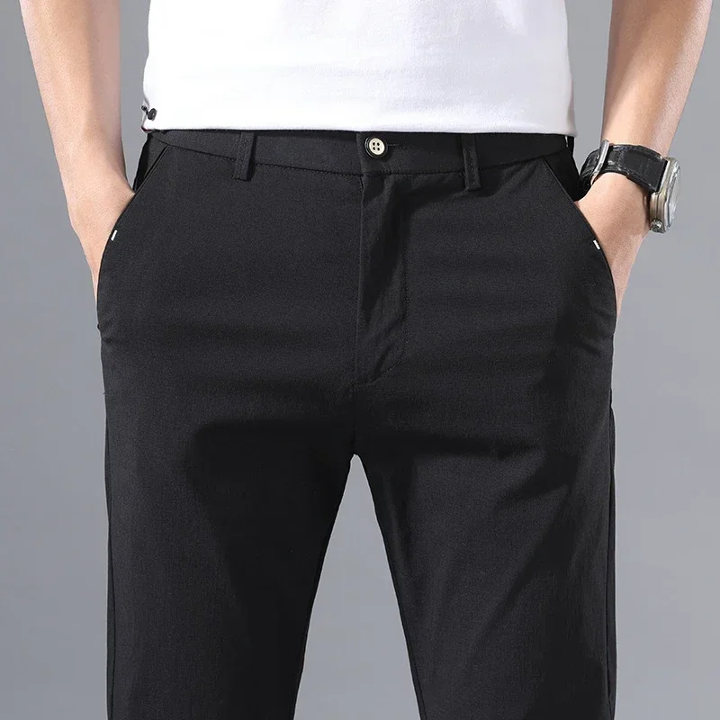 2022 Men's Thin Pants Solid Co - Formal Trouser Stretch avis et prix