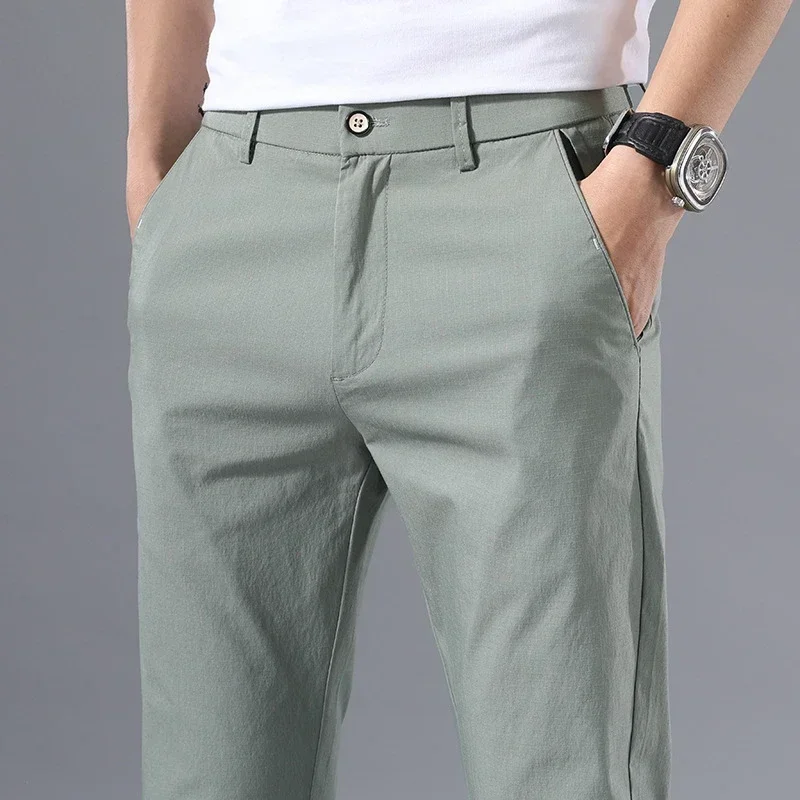 2022 Men's Thin Pants Solid Co - Formal Trouser Stretch avis et prix