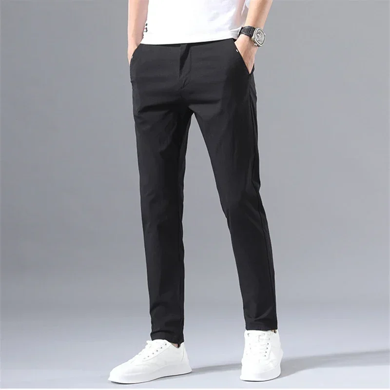 2022 Men's Thin Pants Solid Co - Formal Trouser Stretch avis et prix