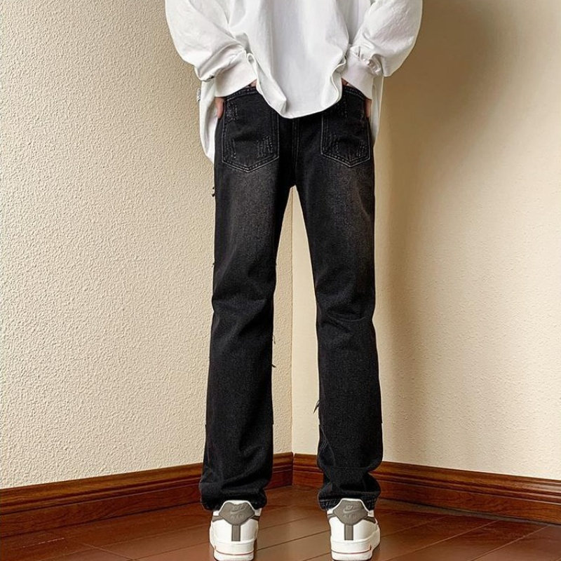 Broken Man Cowboy Pants with H - Men'S Fashion Jeans And Boots avis et prix