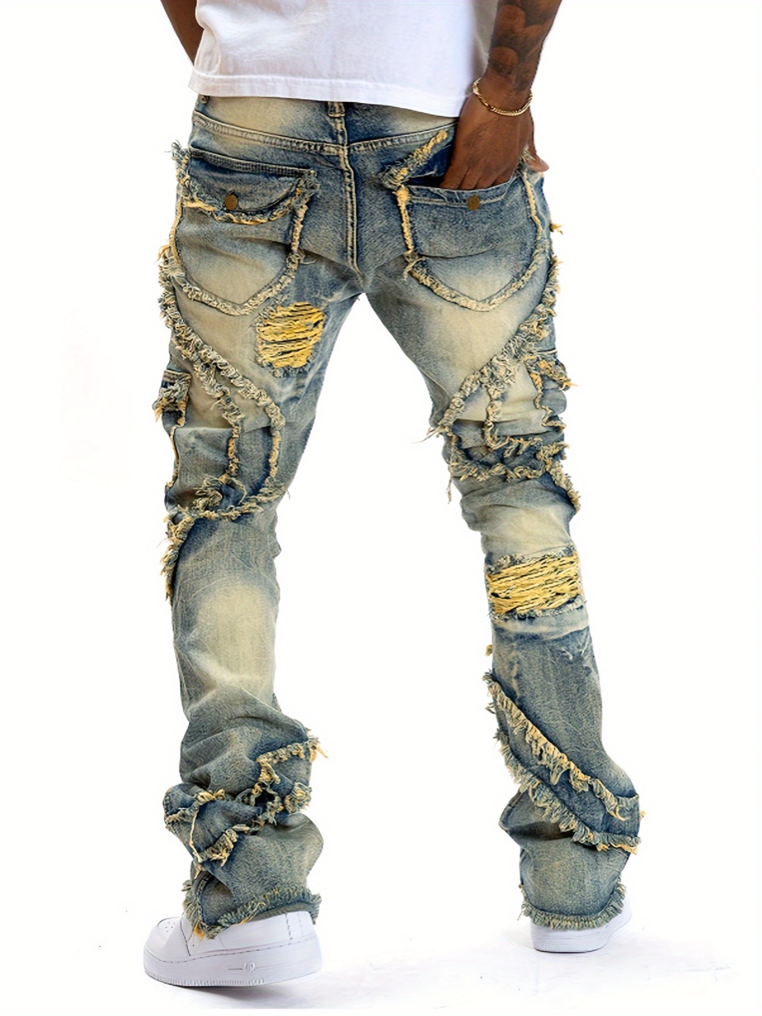 European and American men's ri - Men'S Fashion Jeans And Boots avis et prix