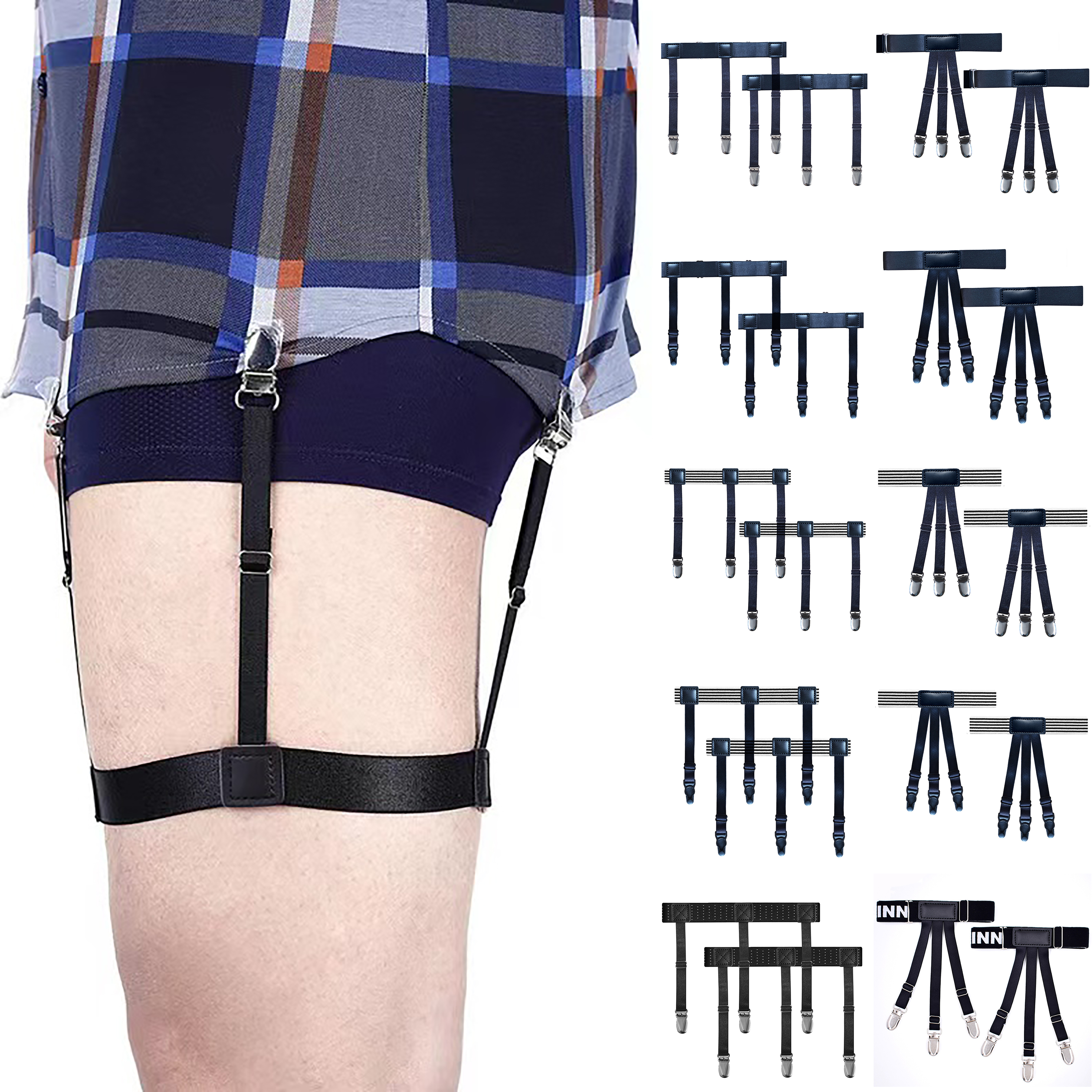 1Pair Classic Men Shirt Stays  - Suspenders Clip Men avis et prix