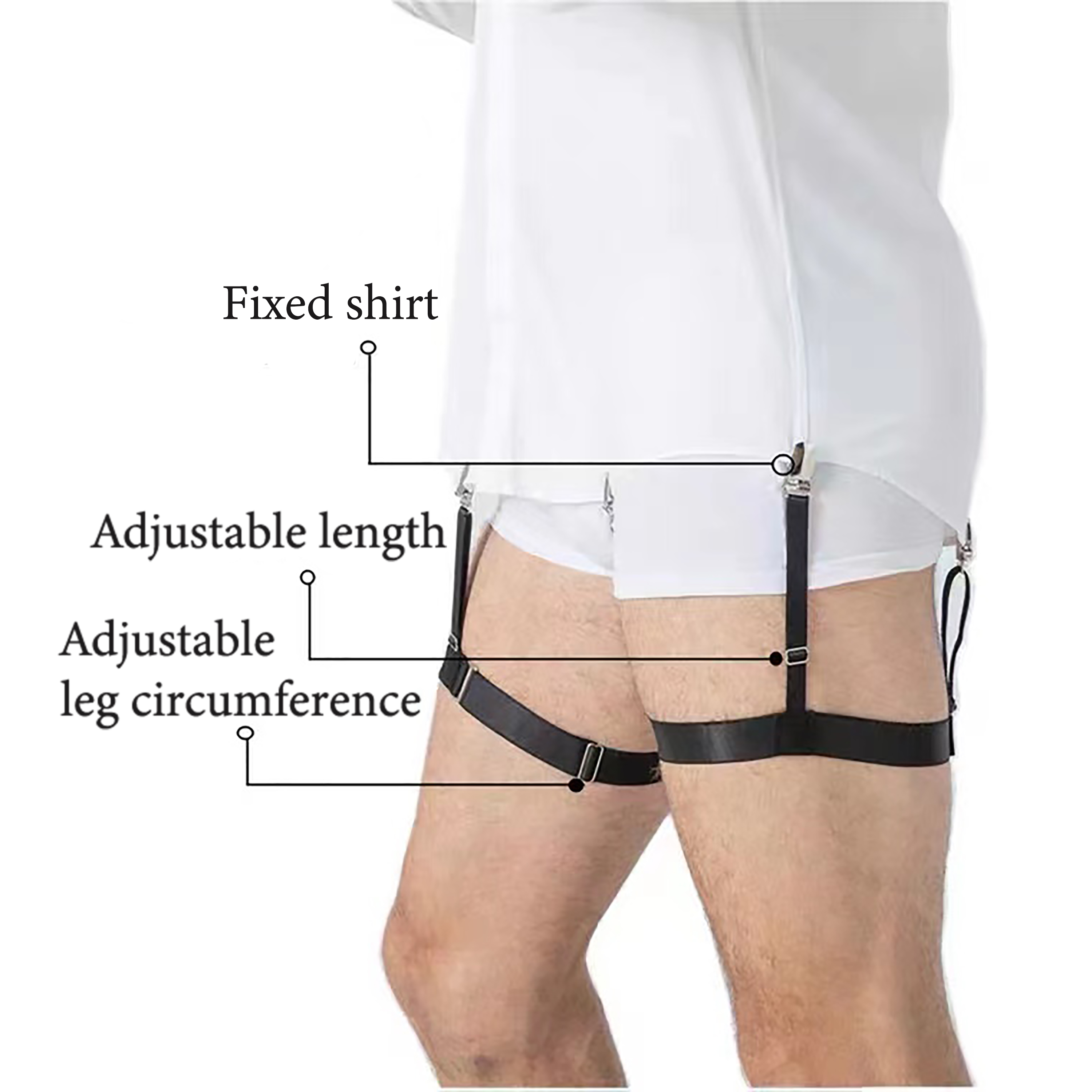 1Pair Classic Men Shirt Stays  - Suspenders Clip Men avis et prix