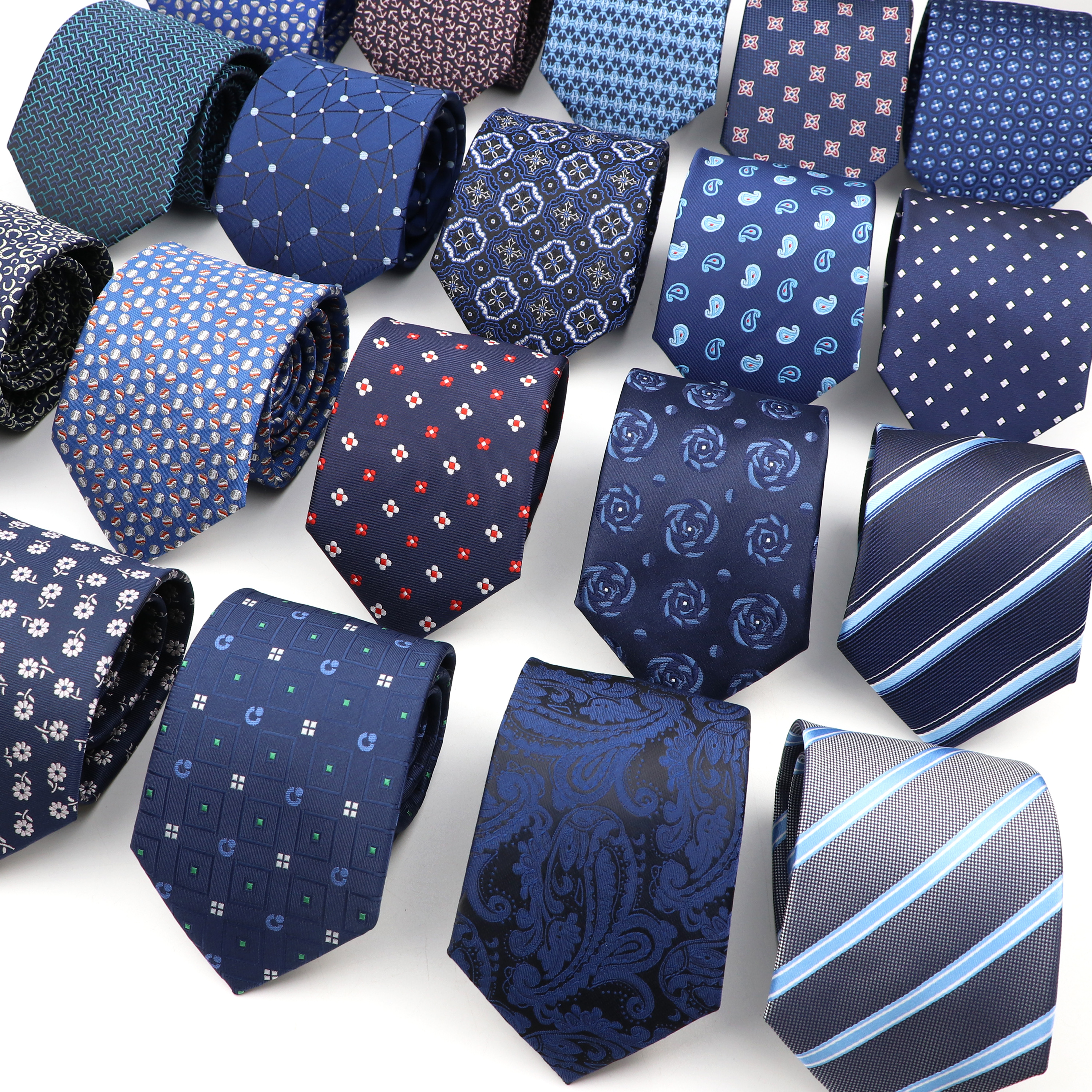 Classic Blue Red Gray Men's Ti - Mens Fashion Dress Shirts avis et prix