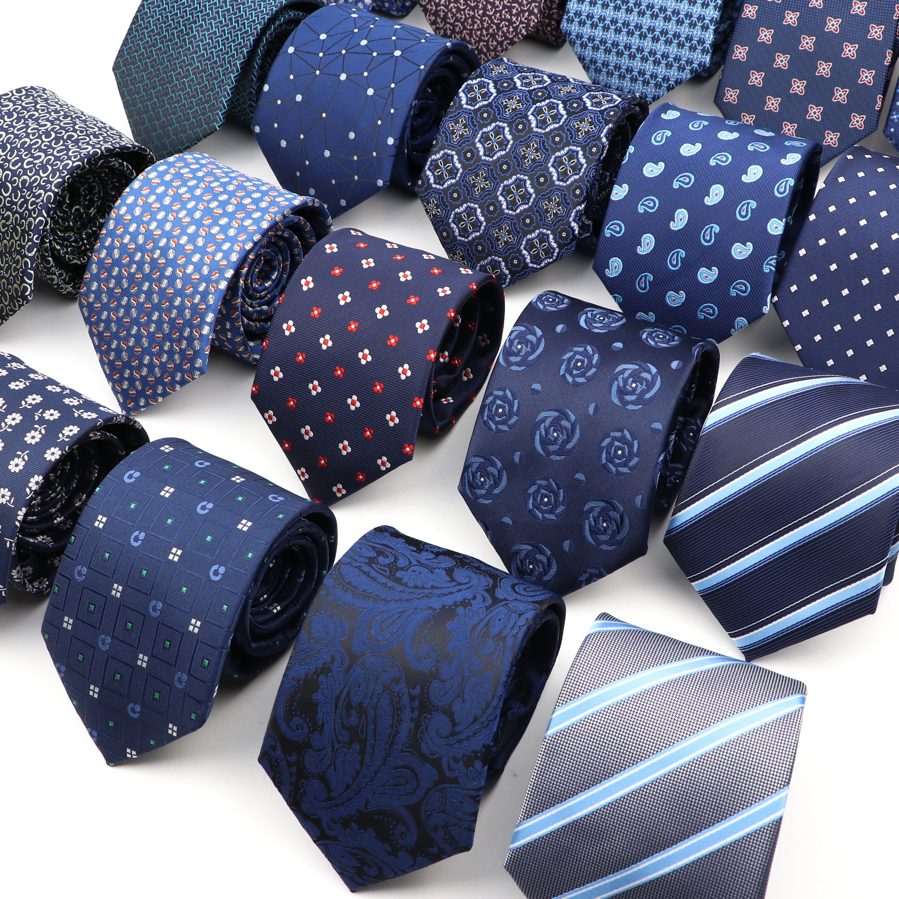 Classic Blue Red Gray Men's Ti - Mens Fashion Dress Shirts avis et prix