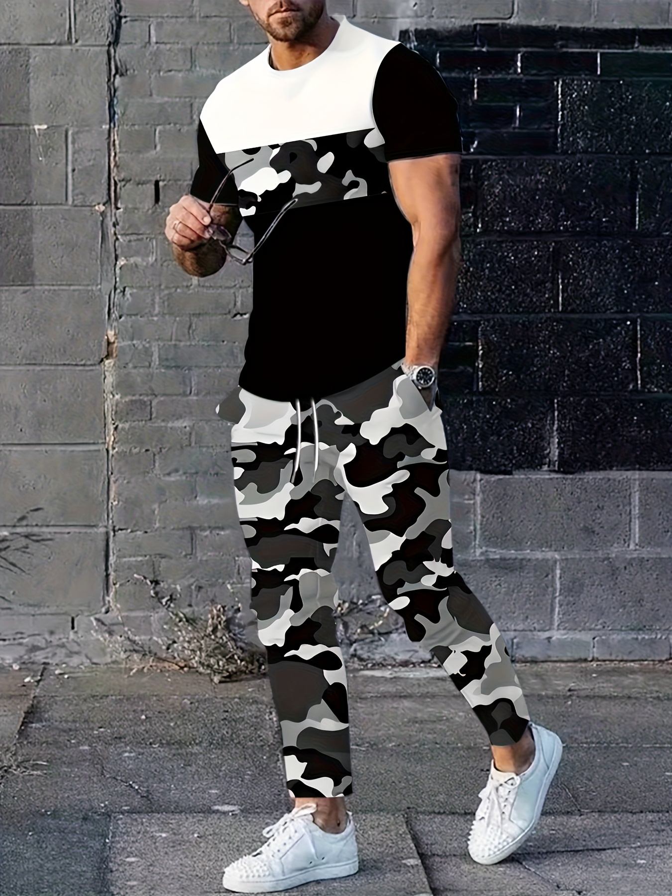 2026 Summer New Men's Short-Sl - Mens Fashion Camo Pants avis et prix