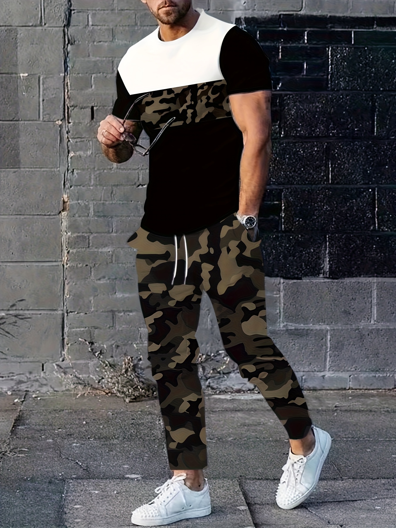2026 Summer New Men's Short-Sl - Mens Fashion Camo Pants avis et prix