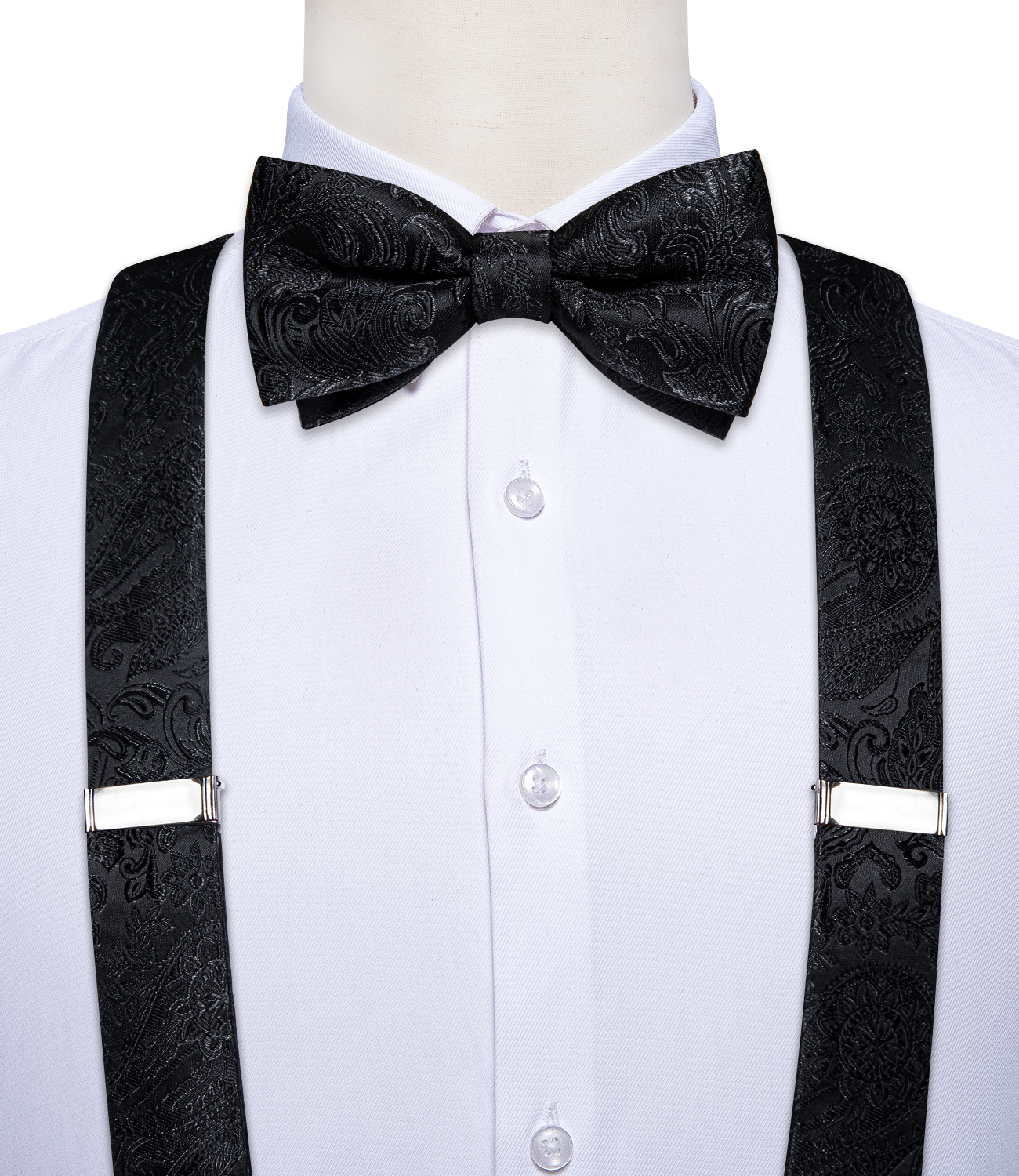 Men's Black Adjustable Suspend - Suspenders Clip Men avis et prix