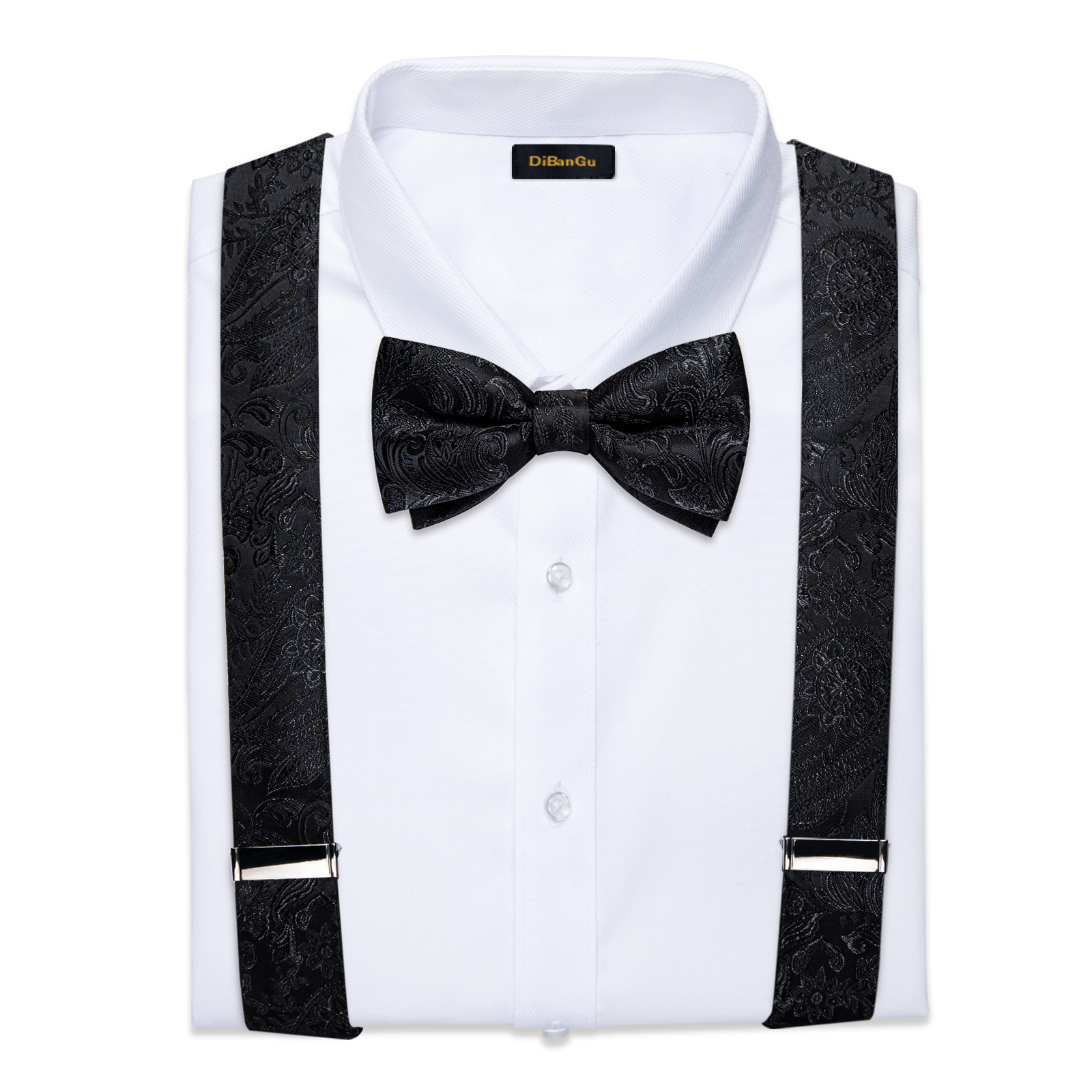 Men's Black Adjustable Suspend - Suspenders Clip Men avis et prix