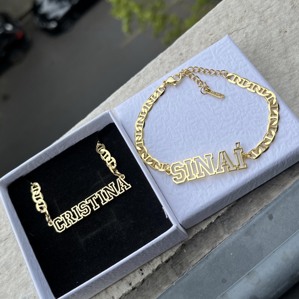 DUOYING Custom Name Hollow Nec - Men'S Fashion Jewelry Bracelets avis et prix