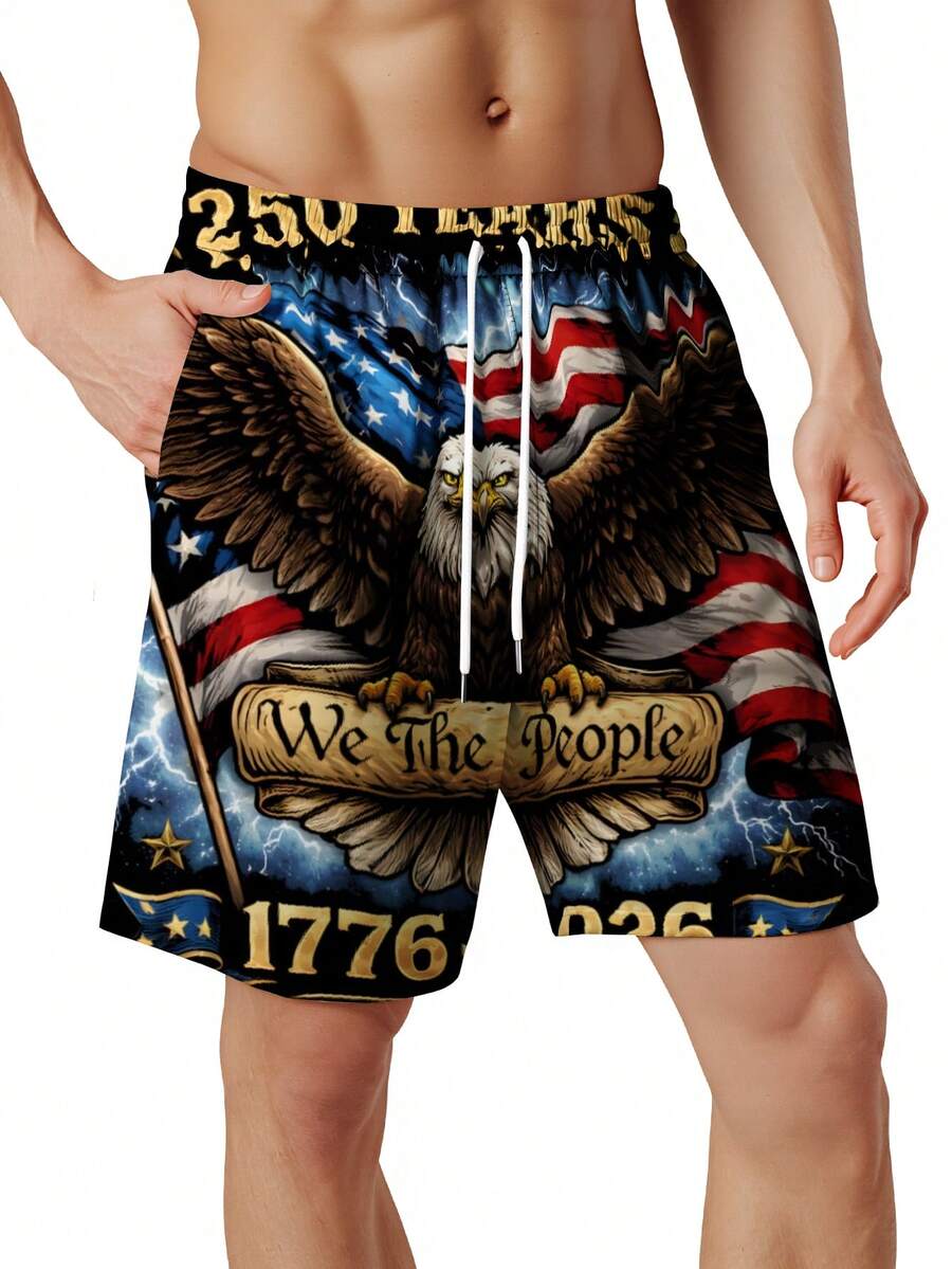 Patriotic Swim Trunks Men Beac - Swim Trunk Shorts avis et prix
