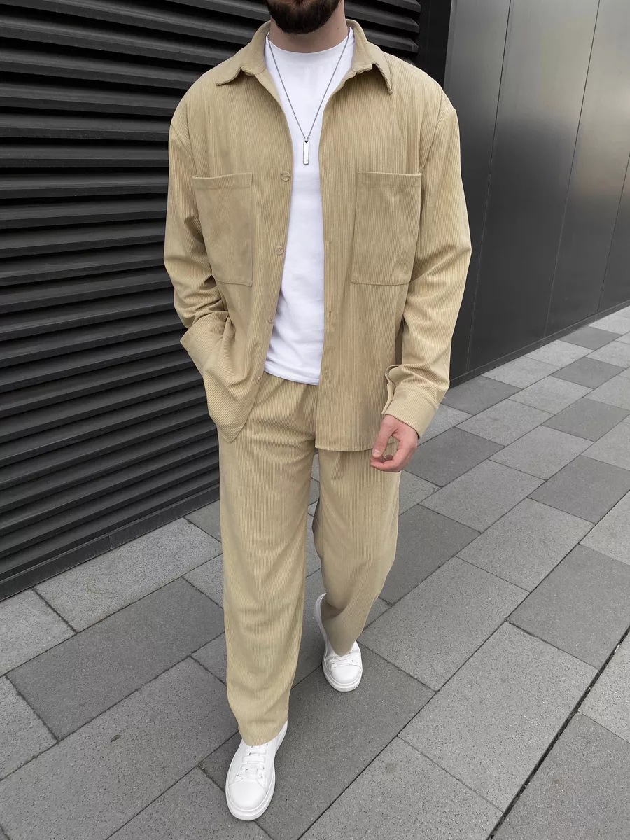 Men's corduroy two-piece outfi - Mens Fashion Clothes avis et prix