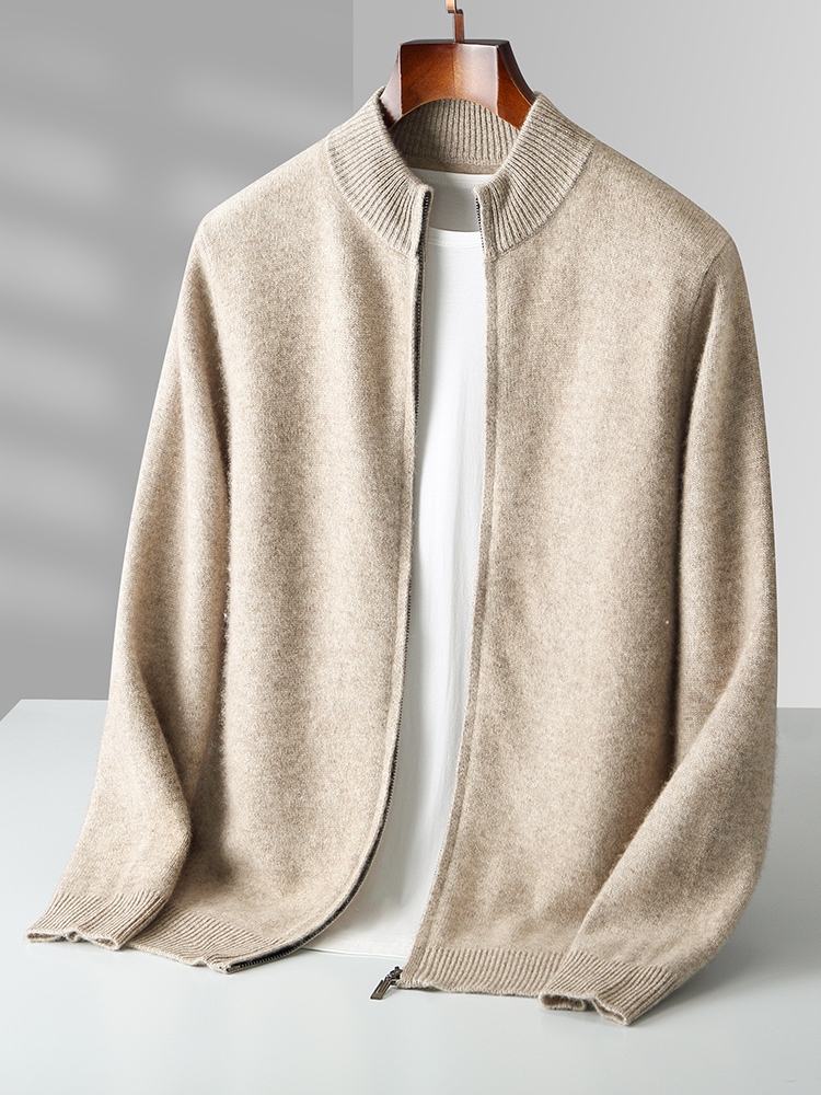 Autumn Winter Men's Woo Cardig - Men'S Fashion Zip Sweater avis et prix