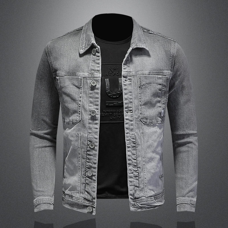 Fashion Denim Jacket Men Cotto - Mens Fashion Denim Jacket avis et prix