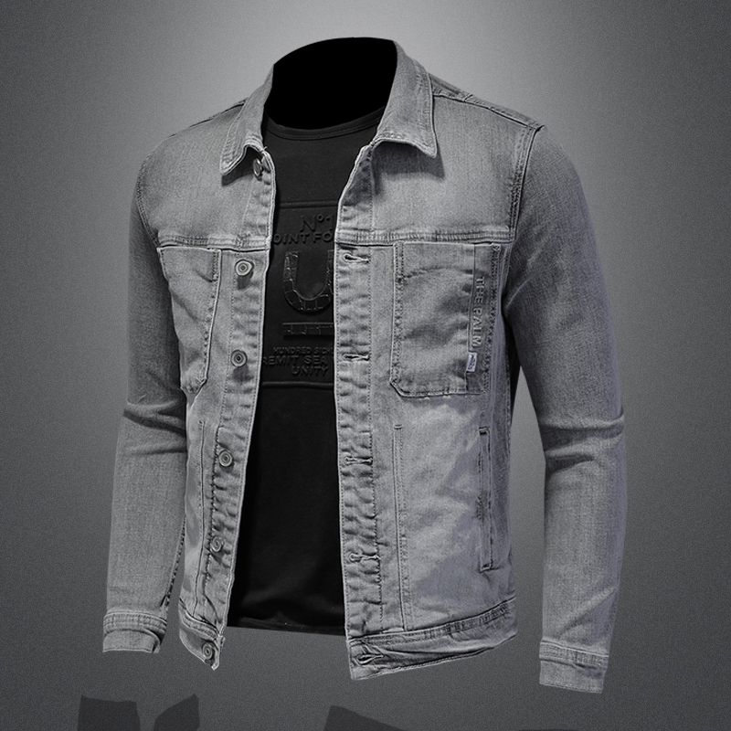Fashion Denim Jacket Men Cotto - Mens Fashion Denim Jacket avis et prix