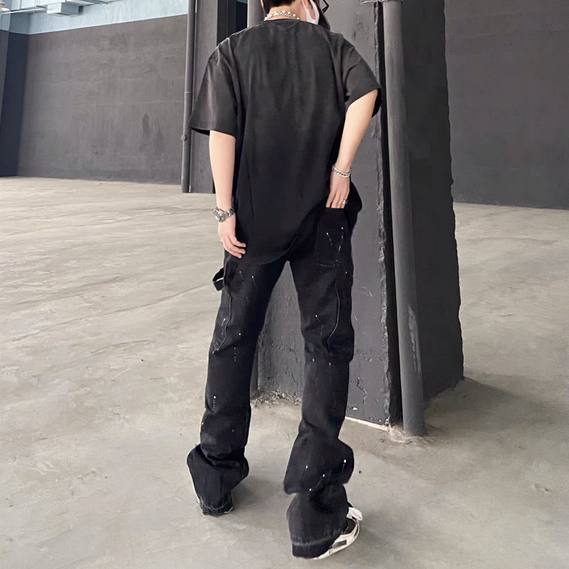 2025 New Graffiti Splash Ink D - Men'S Fashion Jeans And Boots avis et prix