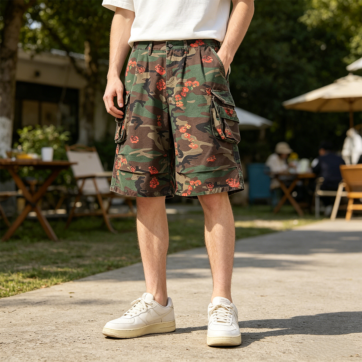 Men's Camo Floral Cargo Shorts - Mens Fashion Camo Pants avis et prix
