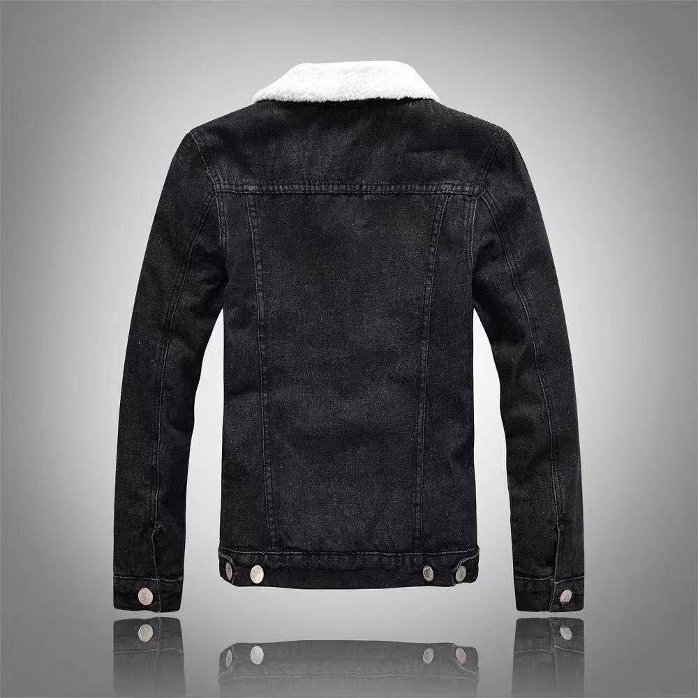 Autumn Winter Men's Fleece Lin - Mens Fashion Denim Jacket avis et prix