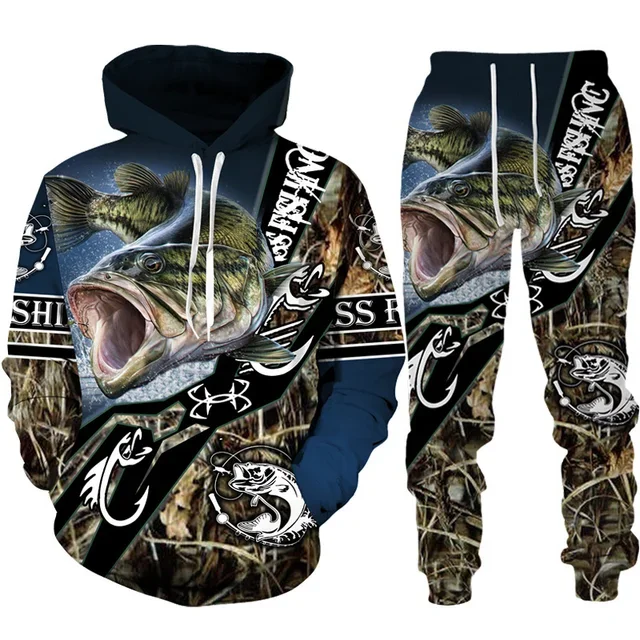 Novelty 3D Fish Printed Men Wo - Mens Fashion Camo Pants avis et prix
