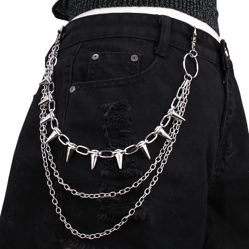 Hip Hop Punk Rock Metal Pants  - Men Fashion Key avis et prix