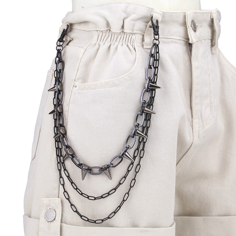Hip Hop Punk Rock Metal Pants  - Men Fashion Key avis et prix