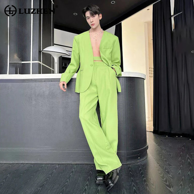 LUZHEN 2026 Spring New Solid C - Mens Fashion Casual 2026 avis et prix