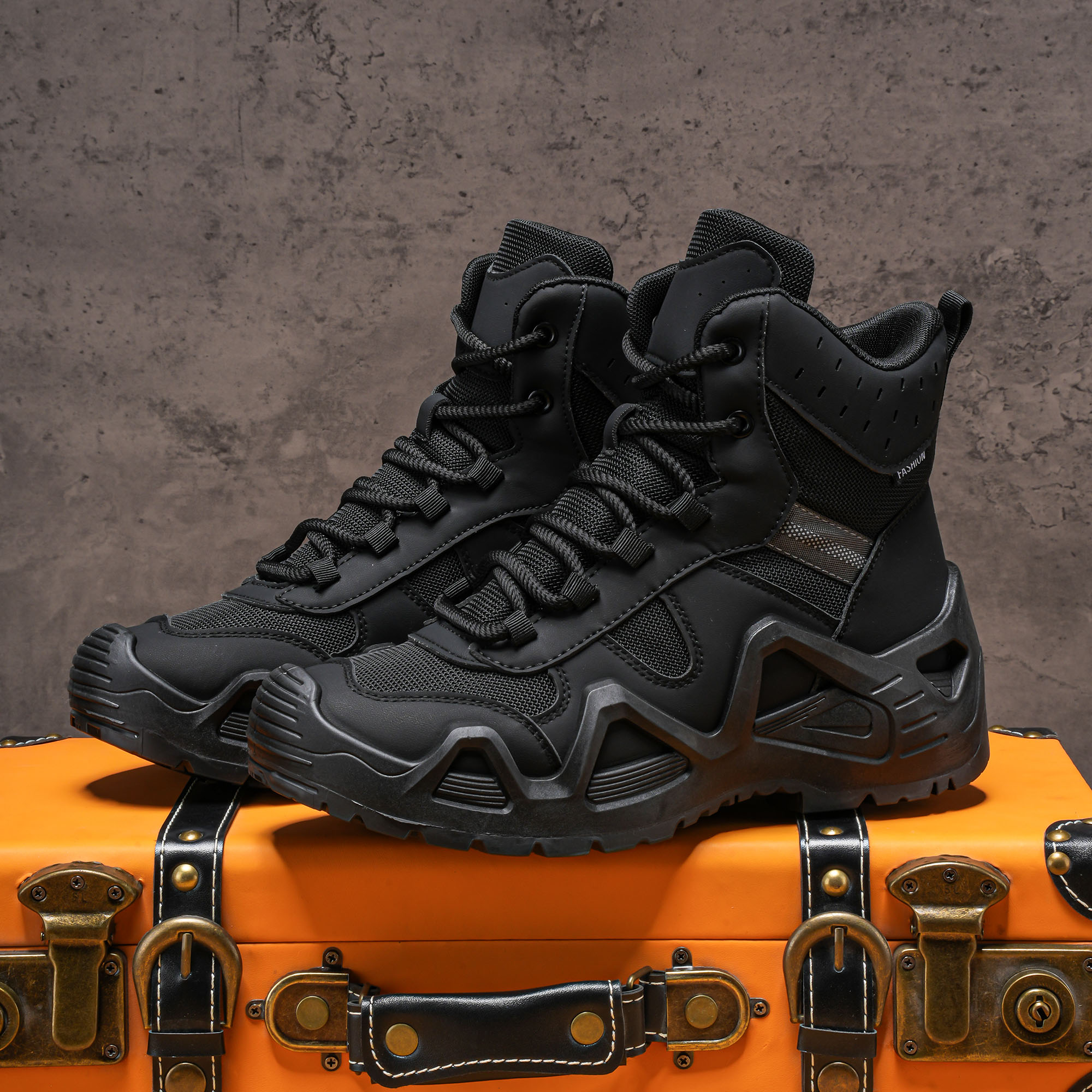 Men's high top boots, hiking b - Fashion Men'S Boots avis et prix