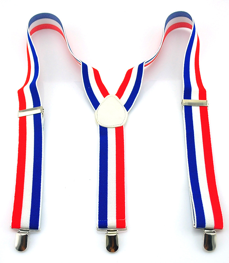New 3.5cm Wide 6 Stripes Suspe - Suspenders Clip Men avis et prix