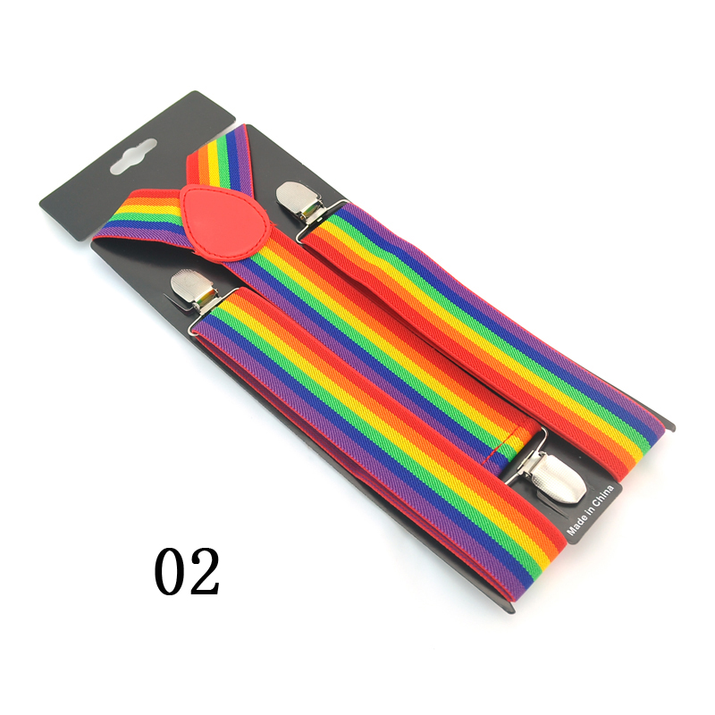 New 3.5cm Wide 6 Stripes Suspe - Suspenders Clip Men avis et prix