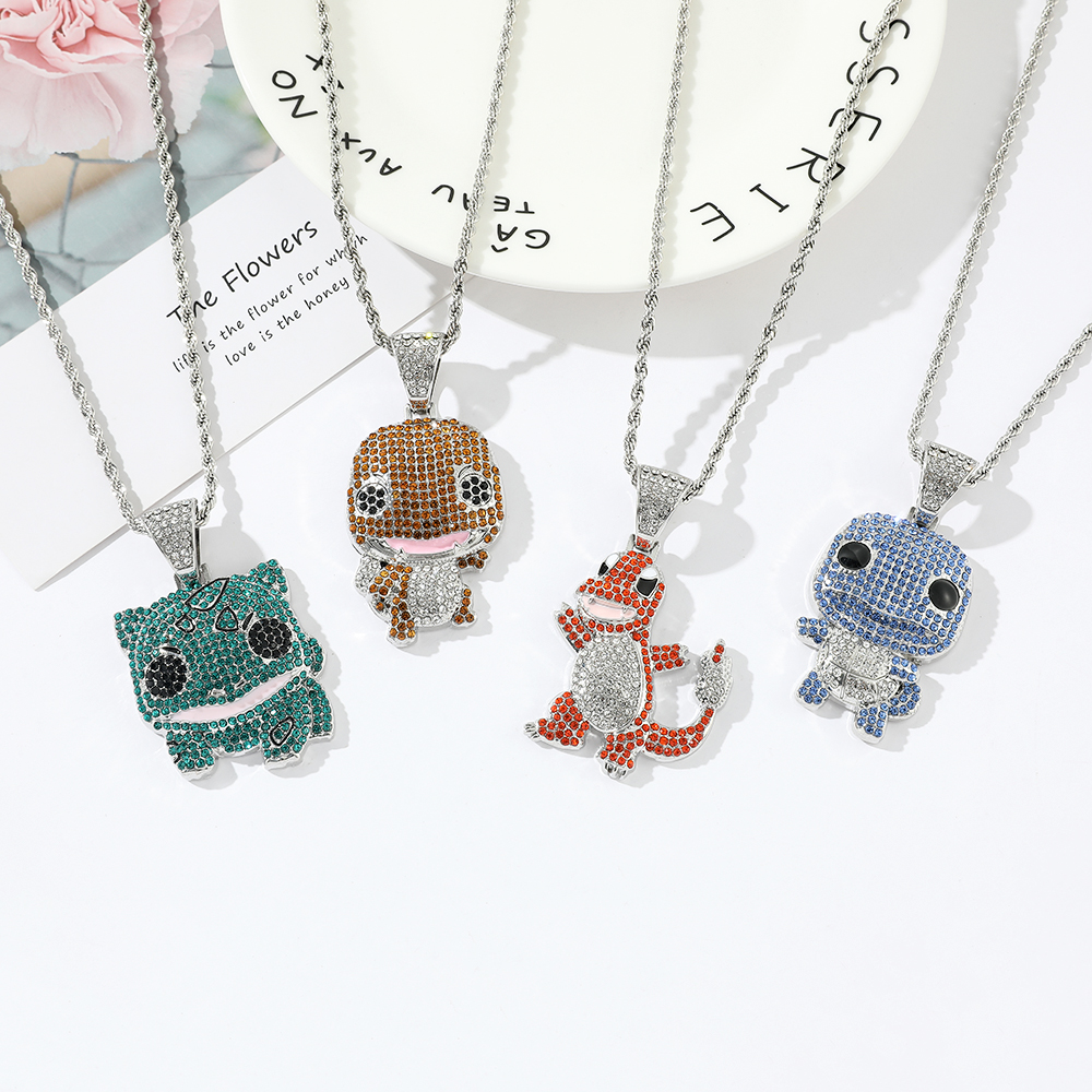 Diamond Studded Squirtle Neckl - Mens Fashion Show avis et prix