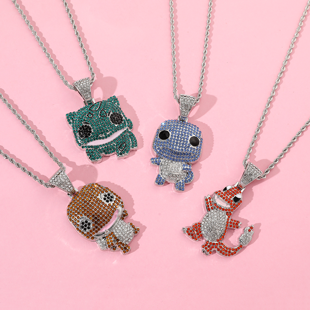 Diamond Studded Squirtle Neckl - Mens Fashion Show avis et prix