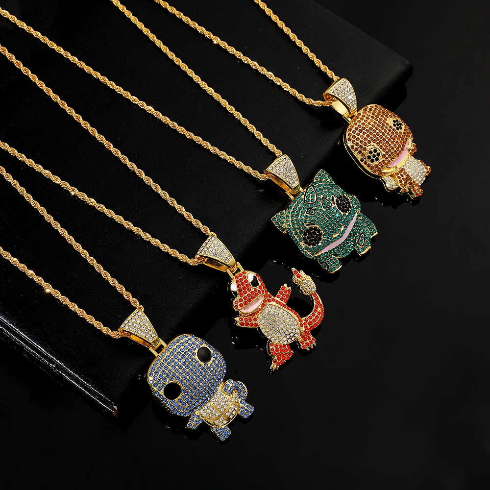Diamond Studded Squirtle Neckl - Mens Fashion Show avis et prix