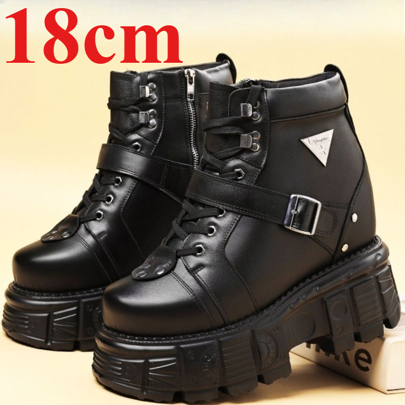 Genuine Leather Motorcycle Boo - Fashion Men'S Boots avis et prix