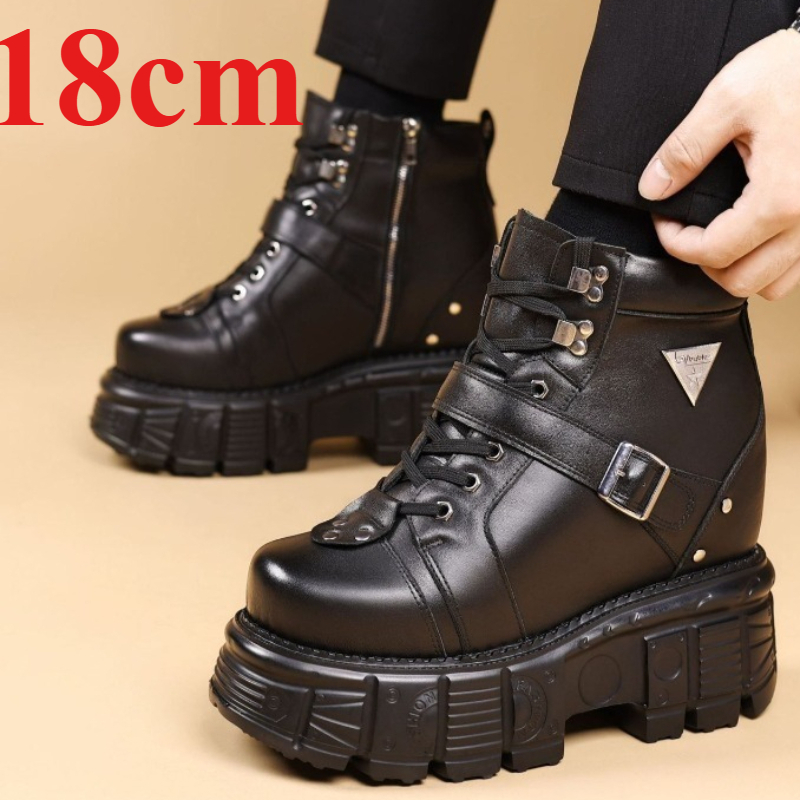 Genuine Leather Motorcycle Boo - Fashion Men'S Boots avis et prix