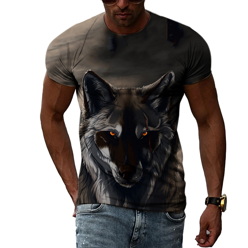 Casual Men's Animal Print T-sh - Mens Fashion Dress Shirts avis et prix