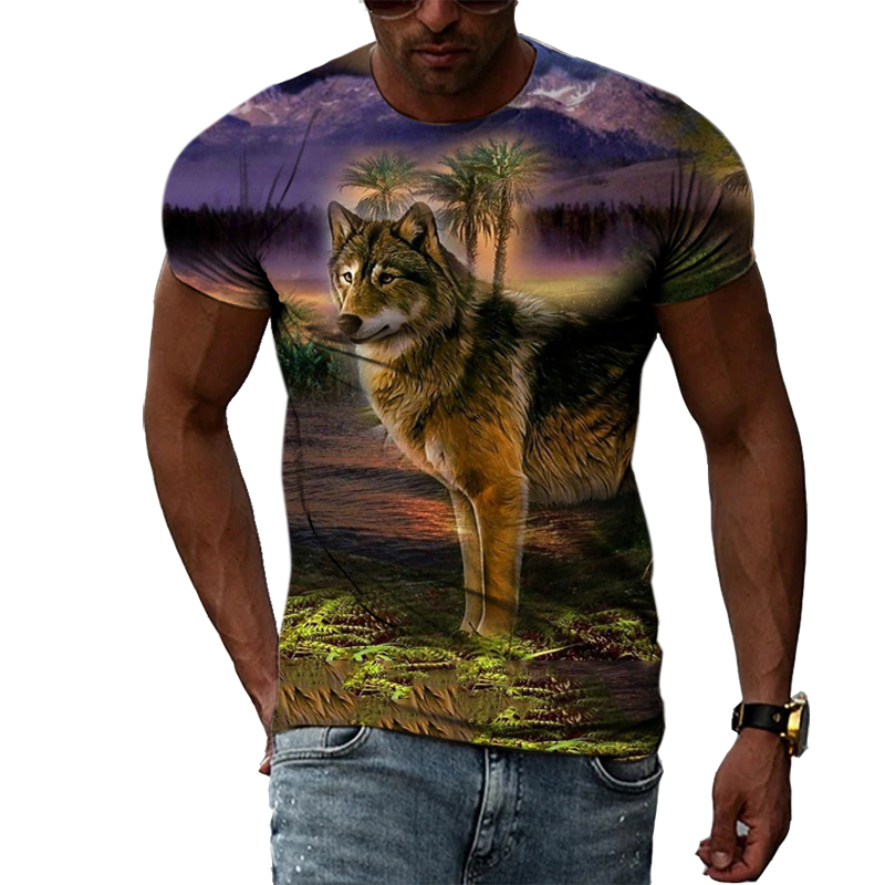 Casual Men's Animal Print T-sh - Mens Fashion Dress Shirts avis et prix