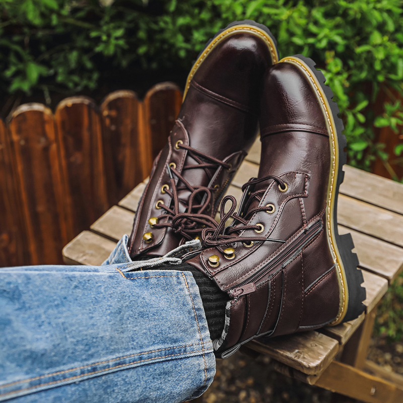 Quality Men Leather Boots Meta - Fashion Men'S Boots avis et prix