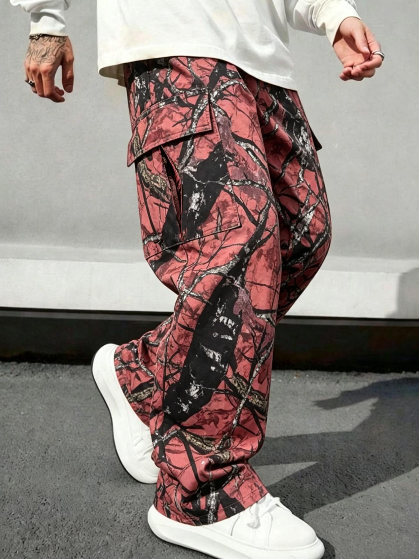 Men's Camo Straight Leg Loose  - Mens Fashion Camo Pants avis et prix