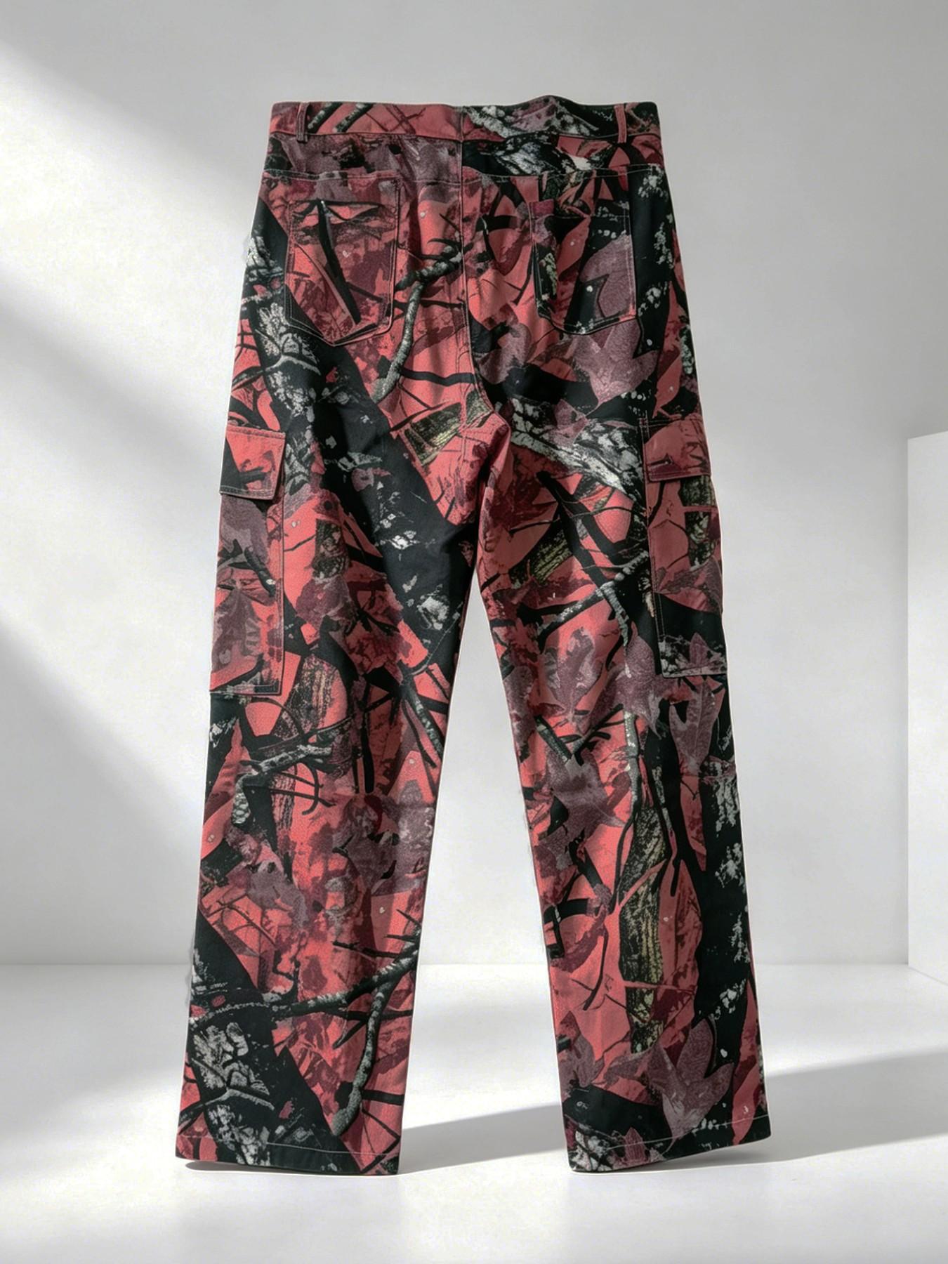 Men's Camo Straight Leg Loose  - Mens Fashion Camo Pants avis et prix