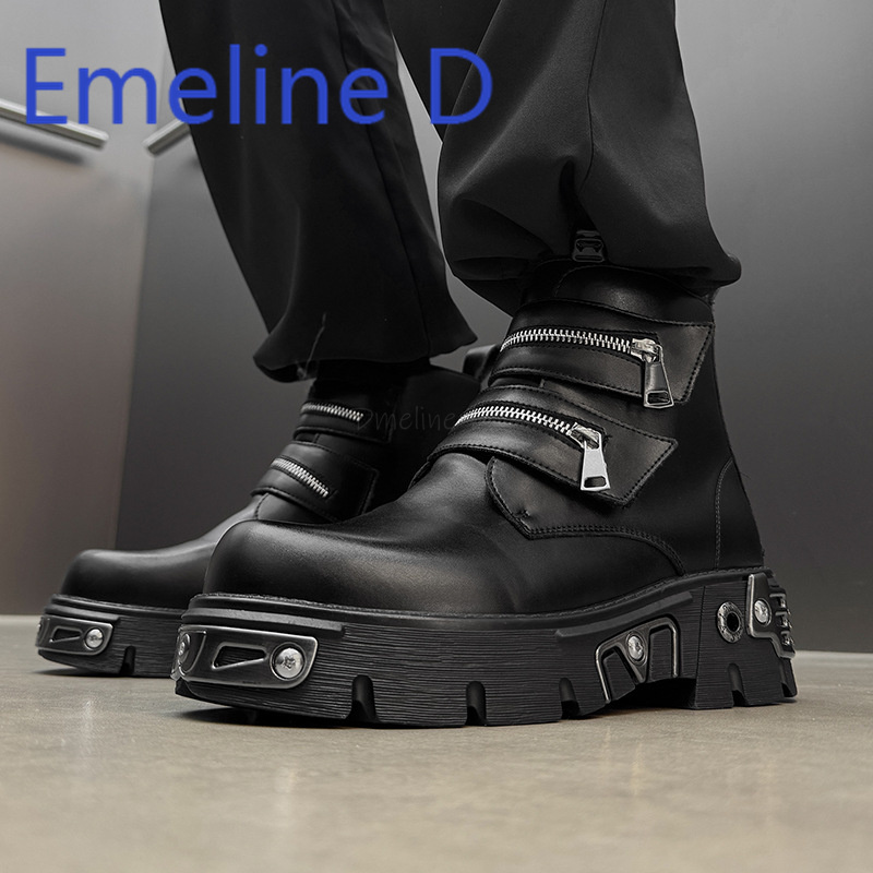 Dark Punk High Top Shoes Fashi - Belt Mens Fashion avis et prix