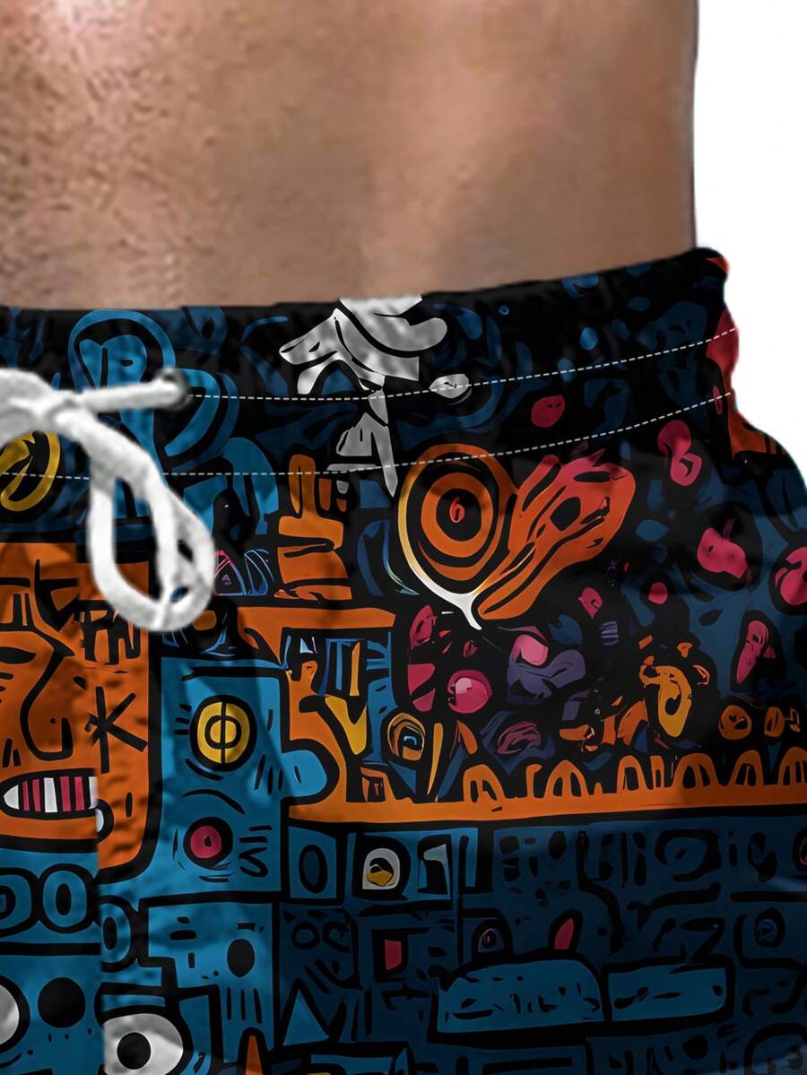 Mens Beach Shorts 3D Digital P - Swim Trunk Shorts avis et prix