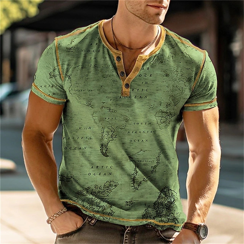 Men's Henry Shirts Funny 3D Pr - Mens Fashion Clothes avis et prix
