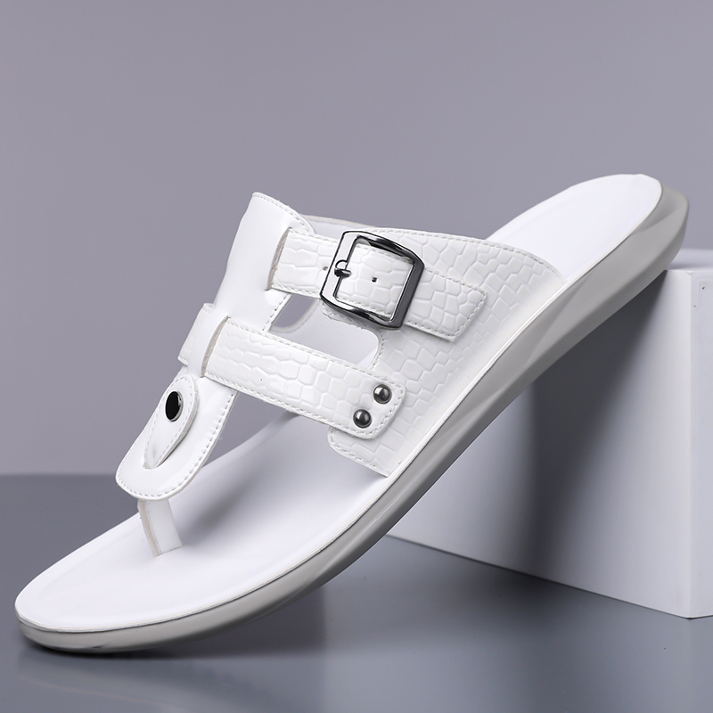 Summer New Men Flip Flops with - Belt Mens Fashion avis et prix