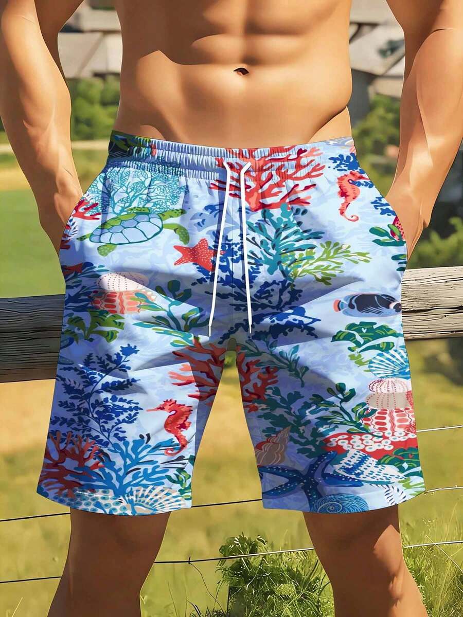 Mens Ocean Life Print Swim Tru - Swim Trunk Shorts avis et prix